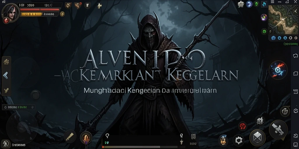 Tampilan gameplay ALVENDO yang menegangkan dengan atmosfer horor yang mendalam.