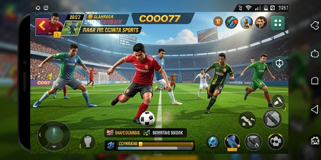 Screenshot utama COO77 menampilkan permainan seru dalam berbagai cabang olahraga.