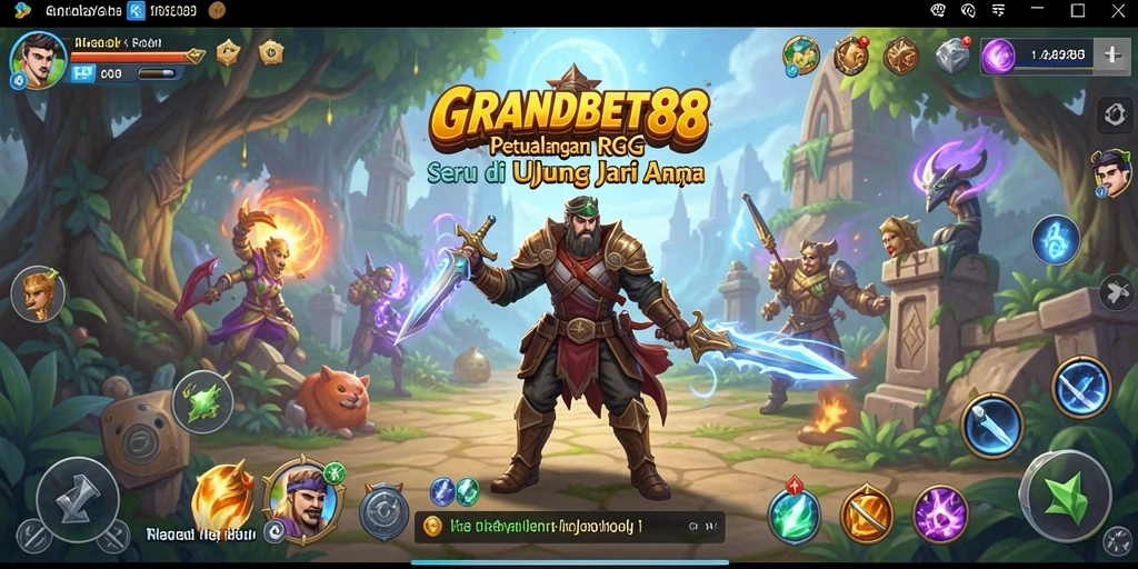 Tampilan seru dari gameplay RPG di GRANDBET88 yang menantang.