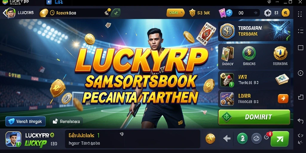 Screenshot gameplay LUCKYRP menunjukkan antarmuka taruhan yang menarik.