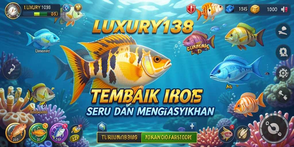 Tampilan seru gameplay LUXURY138 saat menembak ikan.