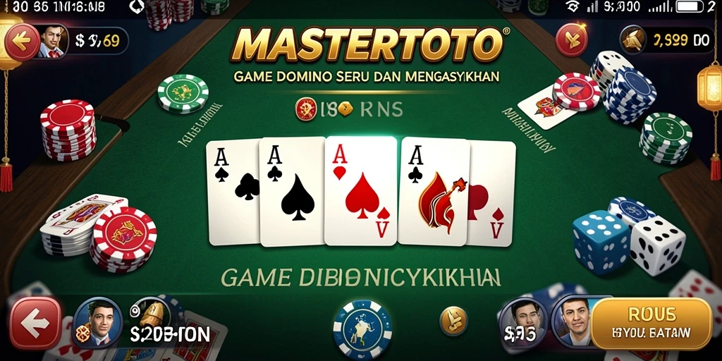 Screenshot MASTERTOTO menampilkan aksi seru permainan Domino.