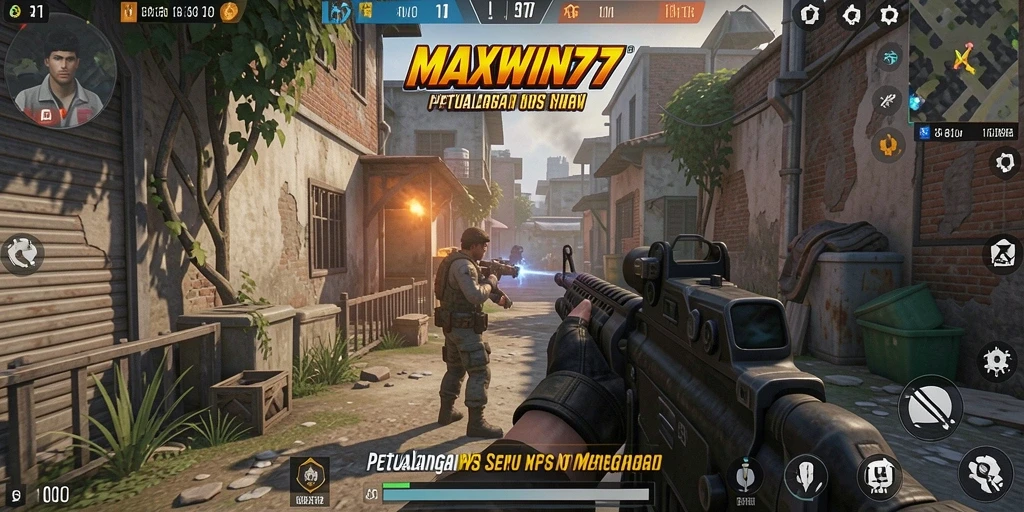 Tangkapan layar dari gameplay intens MAXWIN77 dalam mode FPS.